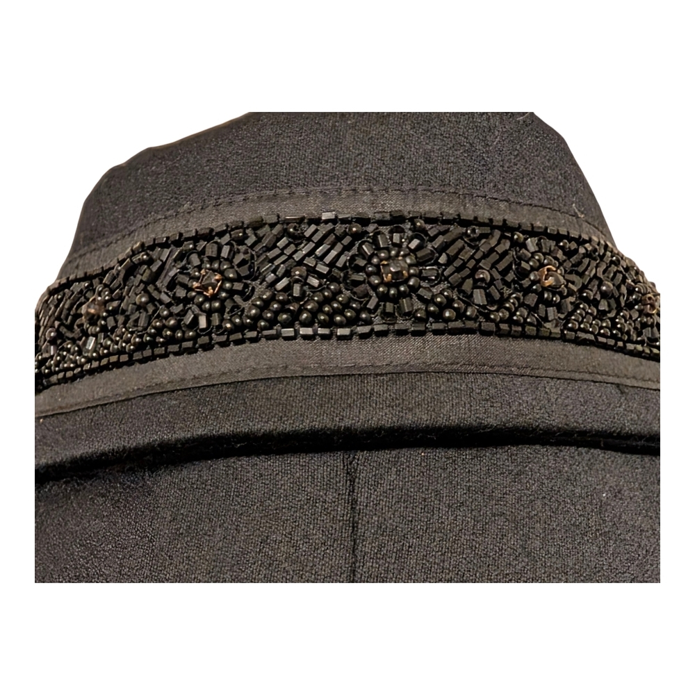 Rare!!! Vintage Beaded Zara Woman 100% Wool Black Beaded Coat. Made In Spain - Picture 8 of 14